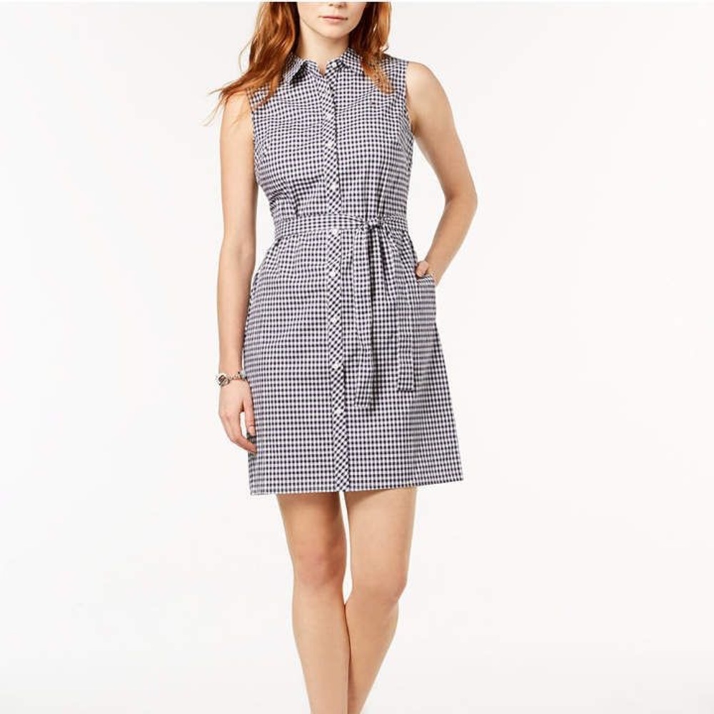 Tommy Hilfiger Sleeveless Gingham Dress